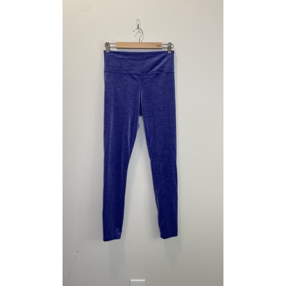 Athleta Elation Velvet Tight Leggings Ultra High-Rise Yoga Workout Purple Small - Picture 3 of 8